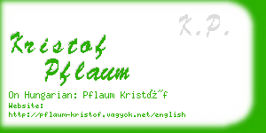 kristof pflaum business card